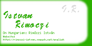 istvan rimoczi business card
